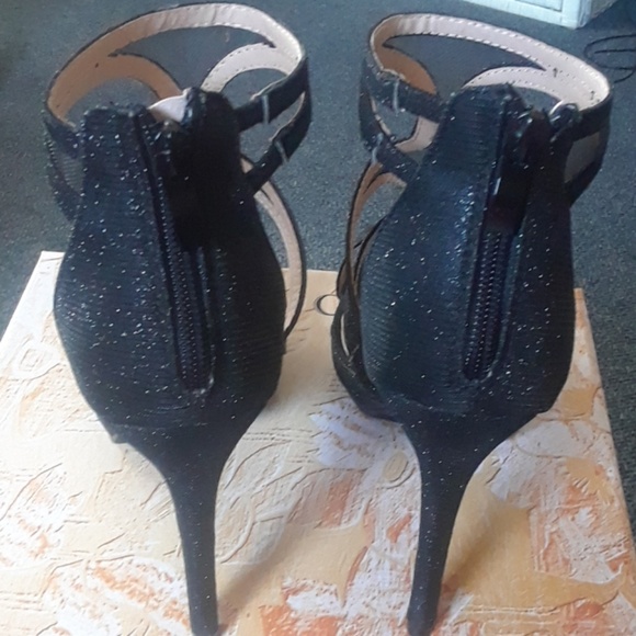 Women's Sparkle Caged Upper Mesh Stiletto Heels - Picture 3 of 7